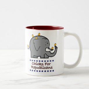 Tasse 2 Couleurs poulettes pour républicains