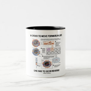 Tasse 2 Couleurs Pour Aller De L'Avant Dans La Vie Aller À L'Humour