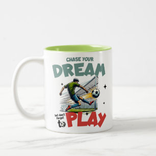 Tasse 2 Couleurs Poursuivez Votre Rêve, Motivation pour Jouer au Fo