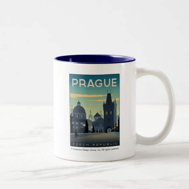 Tasse 2 Couleurs Prague, République tchèque (Droit)
