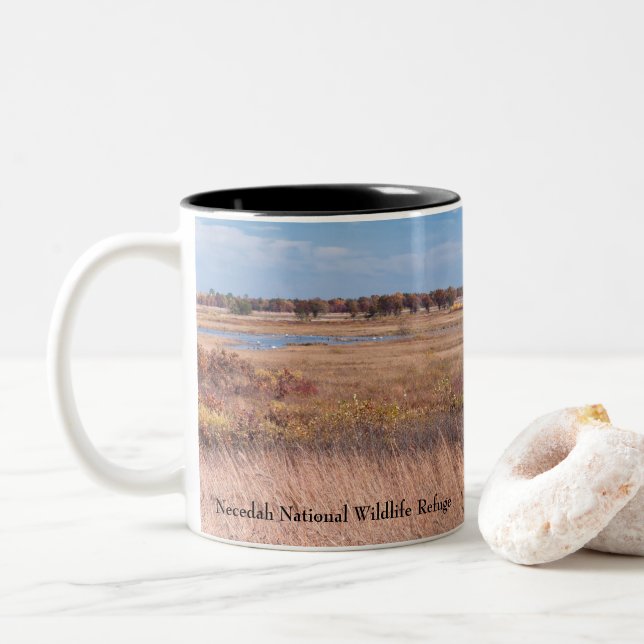 Tasse 2 Couleurs prairies et terres humides à necedah (Avec donut)