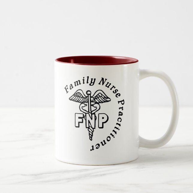 TASSE 2 COULEURS PRATICIENNE D'INFIRMIÈRE DE FAMILLE DU CADUCÉE FNP (Droit)