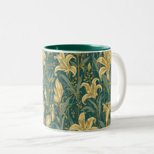 Tasse 2 Couleurs Pré-raphate de William Morris Golden Lily Vintage