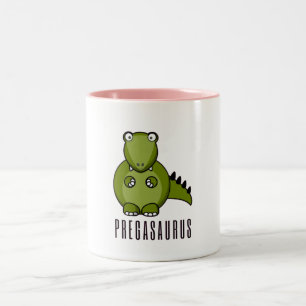 Tasse 2 Couleurs Pregasaurus  Don amusant pour la grossesse