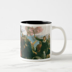 Tasse 2 Couleurs Premier atterrissage de Christophe Colomb dedans