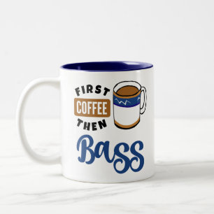 Tasse 2 Couleurs Premier Café Puis Basse Musique Lover