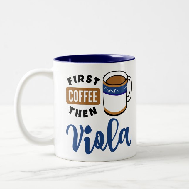 Tasse 2 Couleurs Premier Café Puis Viola Music Lover (Gauche)