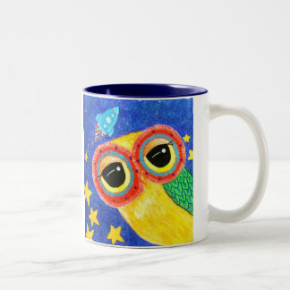 Tasse 2 Couleurs Premier hibou dans l'espace