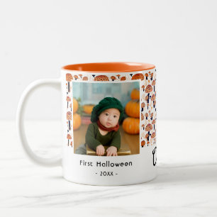 Tasse 2 Couleurs Première photo d'Halloween Champignon Orange d'Aut