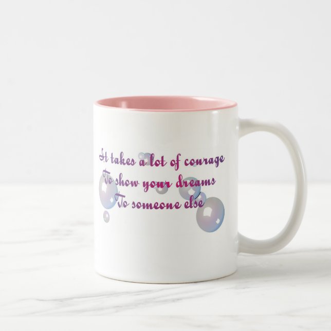 Tasse 2 Couleurs prend beaucoup de courage (Droit)