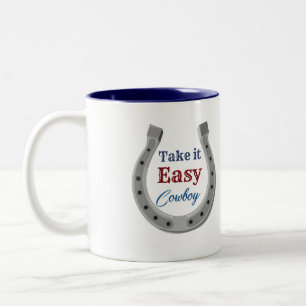 Tasse 2 Couleurs Prenez facilement Cowboy