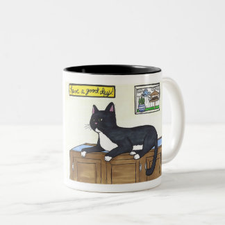 Tasse 2 Couleurs Prenez une bonne journée de chatte