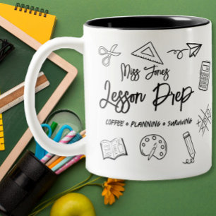 Tasse 2 Couleurs Préparation de cours Cadeau d'appréciation pour l'