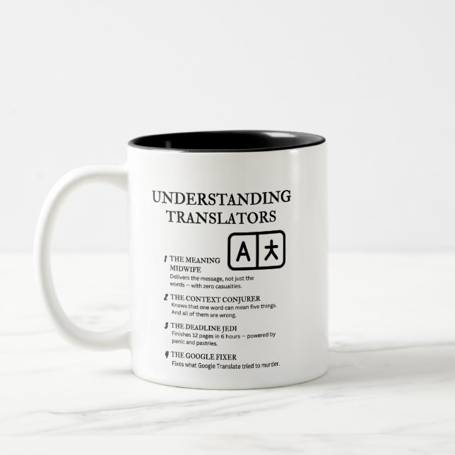 Tasse 2 Couleurs Présentation des traducteurs (Gauche)