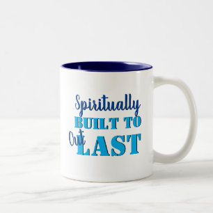 Tasse 2 Couleurs Prière chrétienne SPIRITUELLEMENT CONSTRUITE POUR 