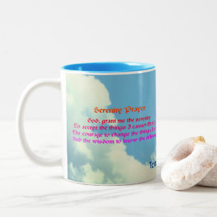 Tasse 2 Couleurs Prière de sérénité Ciel bleu Inspiration