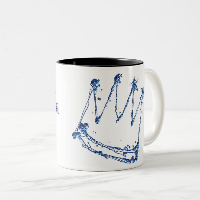 Tasse 2 Couleurs Prince cassé avec la citation (Devant droit)
