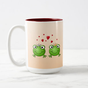 Tasse 2 Couleurs Prince de grenouille et princesse de grenouille,