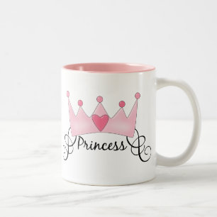 Tasse 2 Couleurs Princess With Crown - Personnalisable