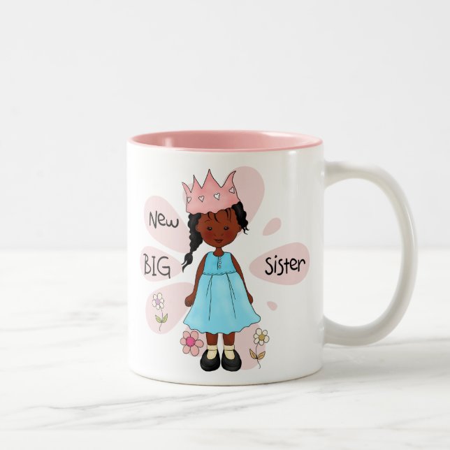 Tasse 2 Couleurs Princesse Big Soeur Africaine Américaine (Droit)