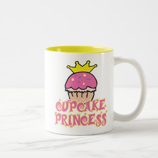 Tasse 2 Couleurs Princesse Cupcake (Droit)