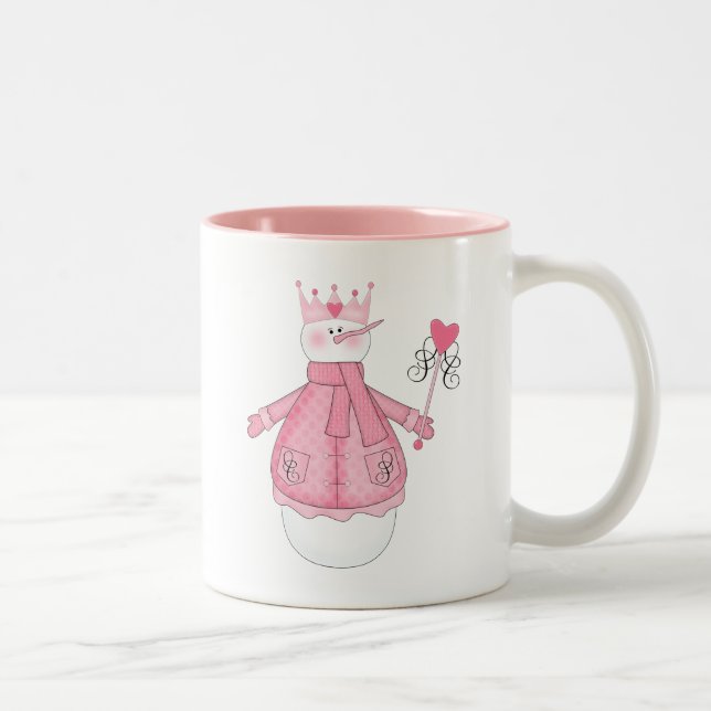 Tasse 2 Couleurs Princesse Holiday Tshirts et cadeaux de neige (Droit)