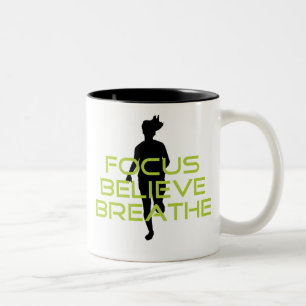 Tasse 2 Couleurs Printemps vert Focus Croire Respire