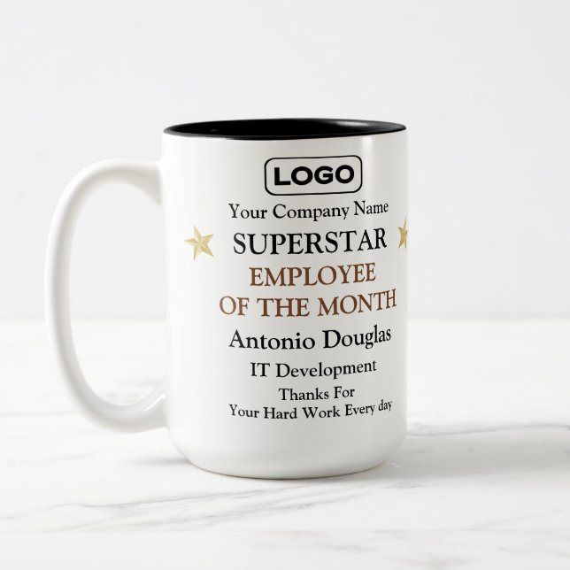 Tasse 2 Couleurs Prix d'appréciation de l'employé du mois Superstar (Gauche)