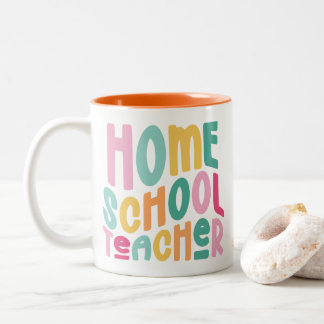 Tasse 2 Couleurs Professeur à domicile | Texte Coloré