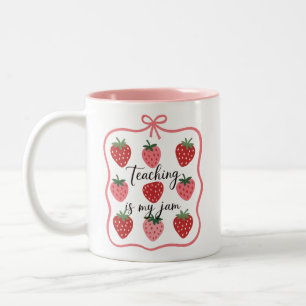Tasse 2 Couleurs Professeur amoureux de la fraise L'enseignement es