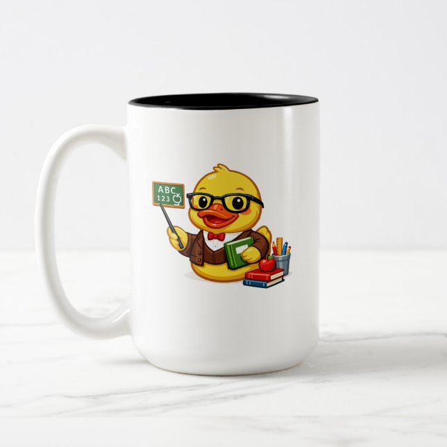 Tasse 2 Couleurs Professeur Canard en Caoutchouc (Gauche)