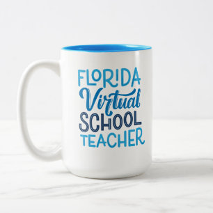 Tasse 2 Couleurs Professeur de Florida Virtual School, Handletterin