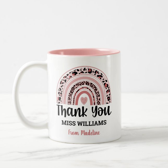 Tasse 2 Couleurs Professeur Merci Rainbow (Gauche)
