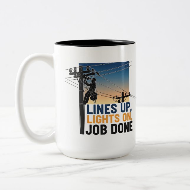 Tasse 2 Couleurs Professional Lineman  Proud Utility Worker (Gauche)