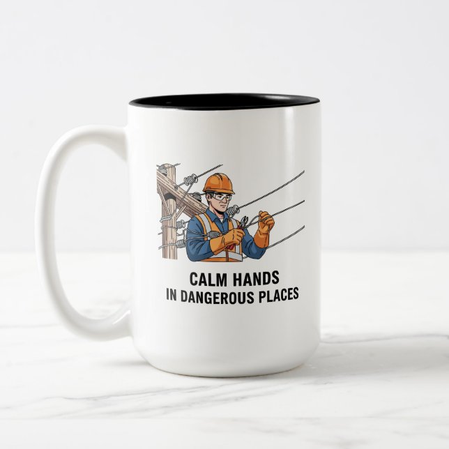 Tasse 2 Couleurs Professional Power Line Worker Pride (Gauche)