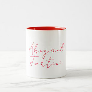 Tasse 2 Couleurs Professionnel minimaliste rouge blanc moderne