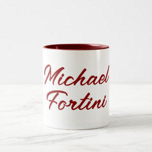 Tasse 2 Couleurs Professionnel minimaliste rouge moderne blanc
