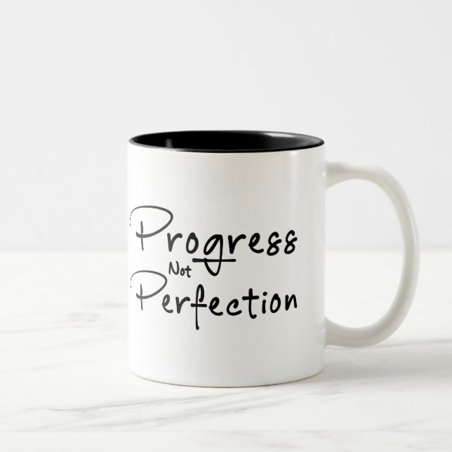 Tasse 2 Couleurs Progrès non perfection (Droit)
