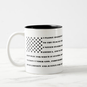 Tasse 2 Couleurs Promesse D'Allégeance #USAPatriotGraphics