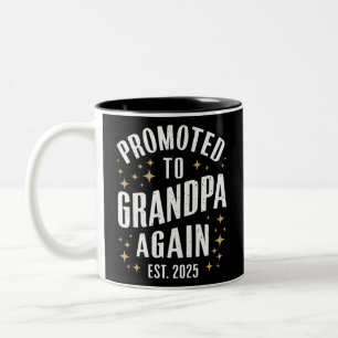 Tasse 2 Couleurs Promu à nouveau grand-père 2025 Bientôt grand-père