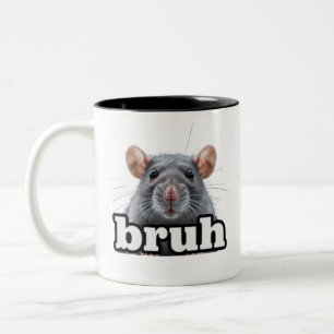 Tasse 2 Couleurs Propriétaire de rat fantaisie Mème Bruh Amoureux d