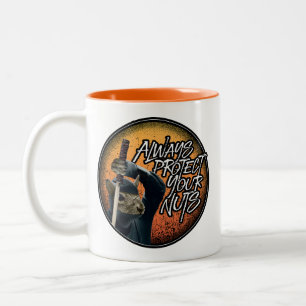 Tasse 2 Couleurs Protégez toujours vos noix - drôle d'écureuil ninj