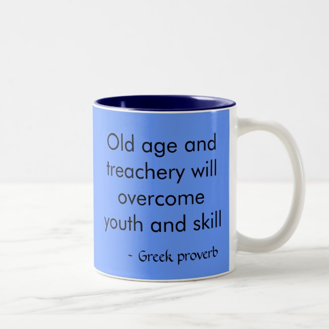 Tasse 2 Couleurs Proverbe grec (Droit)