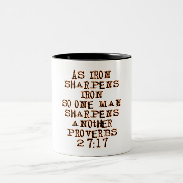 Tasse 2 Couleurs Proverbes 27:17 (Centre)