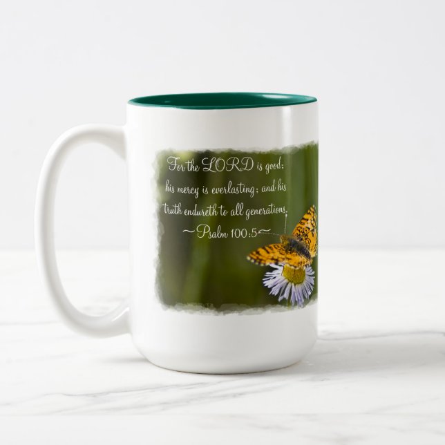 Tasse 2 Couleurs Psaume 100:5 (Gauche)