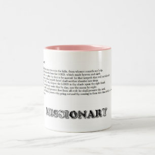Tasse 2 Couleurs psaume 121, MISSIONNAIRE