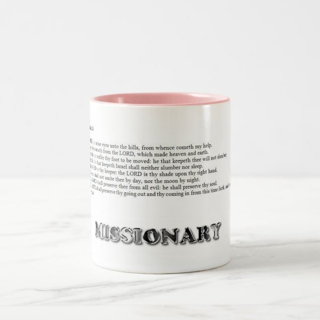 Tasse 2 Couleurs psaume 121, MISSIONNAIRE (Centre)