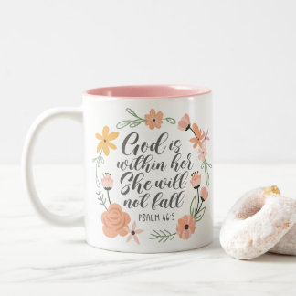 Tasse 2 Couleurs Psaume 46:5 Dieu est en elle, elle ne tombera pas