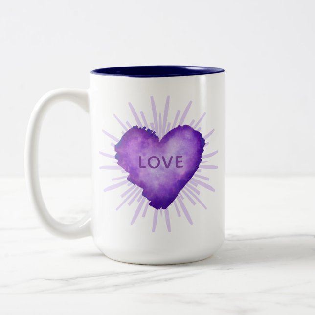 Tasse 2 Couleurs Purple Revolution with LOVE (Gauche)