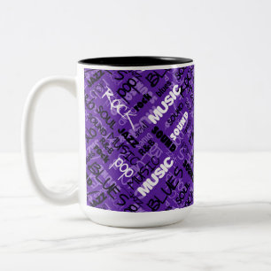 Tasse 2 Couleurs Purple Rock Pop R & B Music